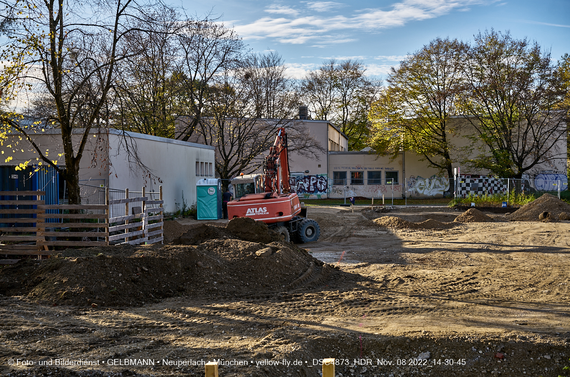 08.11.2022 - Baustelle an der Quiddestraße Haus für Kinder in Neuperlach